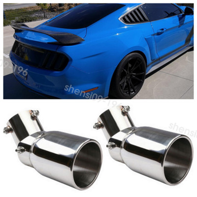 Car Exhaust Pipe Tip Rear Tail Throat Muffler 1.5-2.1'' For Ford Mustang 2000-21