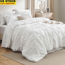 Luxurious Soft Microfiber 7 Piece Bedding Set W/ Comforter  Pillow Shams New