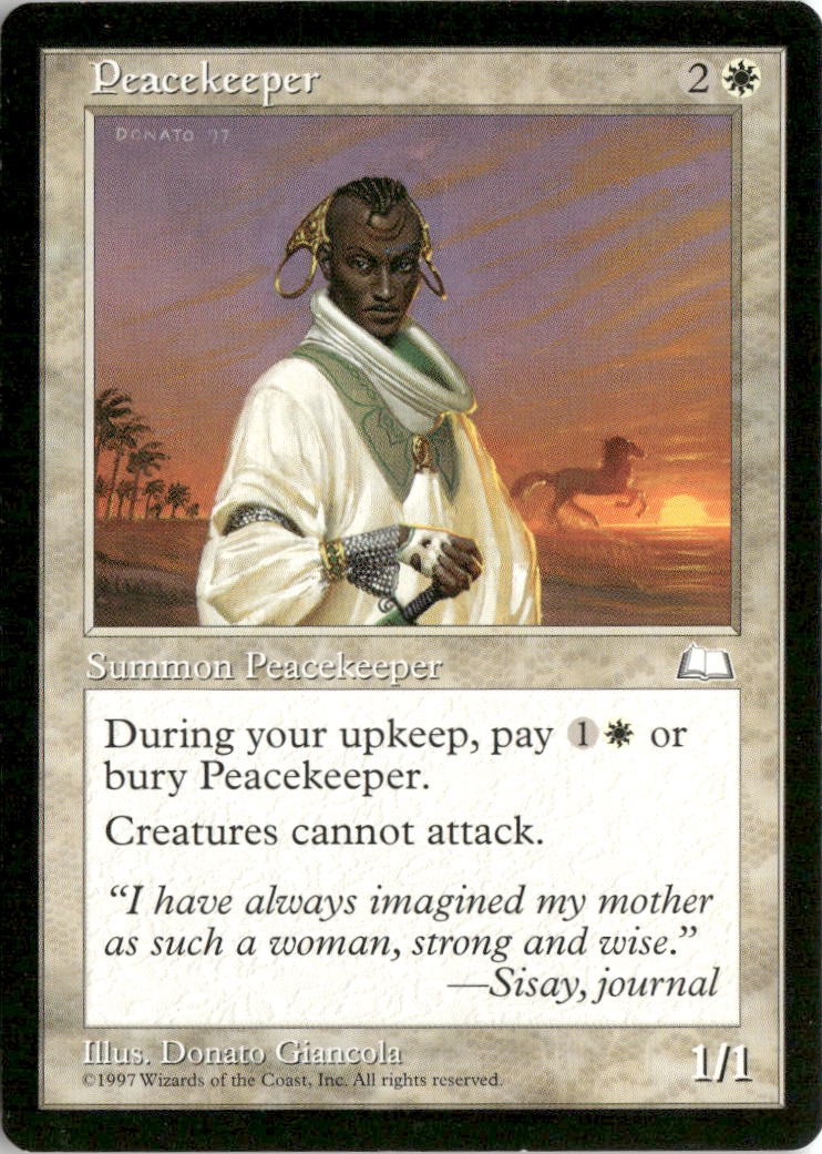 MTG 1997 Peacekeeper Weatherlight Magic NM