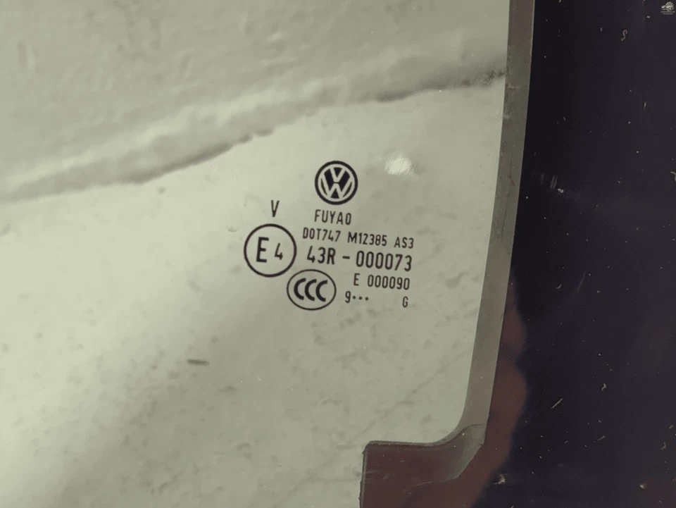 PUERTA TRASERA IZQUIERDA DEL LADO DEL CONDUCTOR CRISTAL FIJO 2018-2025 VOLKSWAGEN ATLAS OEM Foto 3 de 4