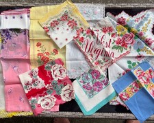 Vintage Ladies Hankies Lot Of 9 Floral Collection Handkerchief