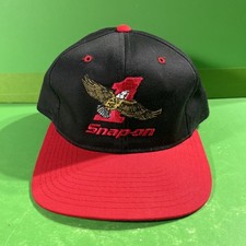 Vintage Yupoong Snap-On Eagle Embroidered Logo Snapback Cap Hat
