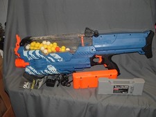 Nerf Rival MXVII-10K Nemesis Blaster Tested Working Team Blue - Complete Set