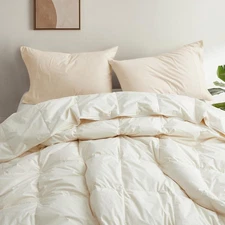 Puredown Lightweight Organic Cotton Down & Feather Comforter $240