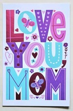 Happy Mother's Day /Love You, Mom /Greeting Card Large Format  Envelope 8x5,5" 