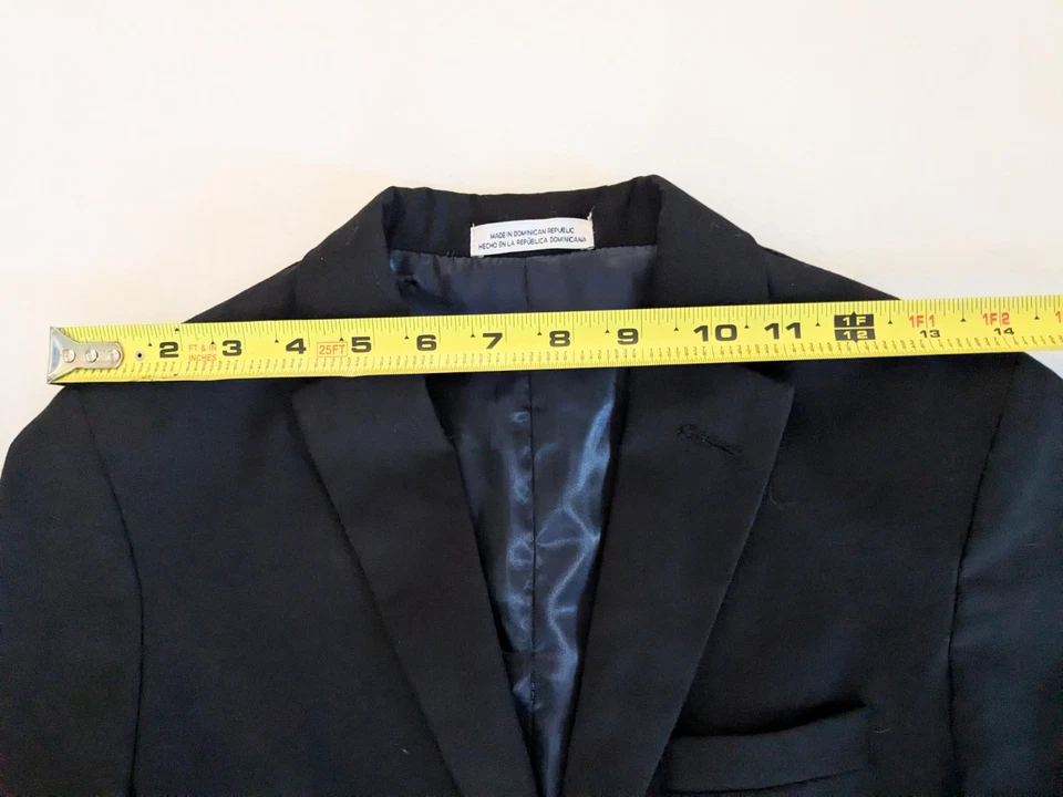 Chaqueta Blazer Izod de un solo pecho para niños talla 12 negra formal vacaciones sociales boda Foto 4 de 4