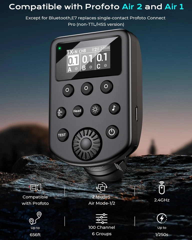 Wireless Flash Trigger for Profoto Air 1,  Air 2, Canon, Nikon, Sony - Image 2 of 4