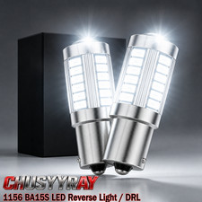 2x 1156 LED Reverse Light Canbus Backup Bulb 6500K White Parking DRL Lamp