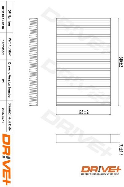 Dr!ve+ DP1110.12.0198 Filter FüR Innenraumluft Innenraumfilter Filter FüR Audi-image