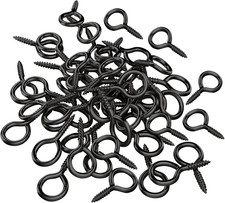 1 Inch Screw Eyes Metal Eye Hooks Small Eyelet Screws, 100Pcs