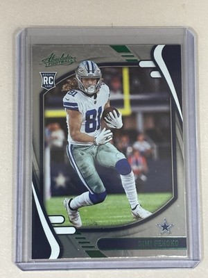 2021 Absolute Green Simi Fehoko #141 Cowboys Parallel Rookie Football Card