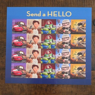 Disney Pixar Send a Hello  Forever Stamps   Sheet of 20