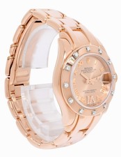 Rolex Pearlmaster 18k Rose Gold Pink Diamond Ladies 29mm Watch +Papers '17 80315 6