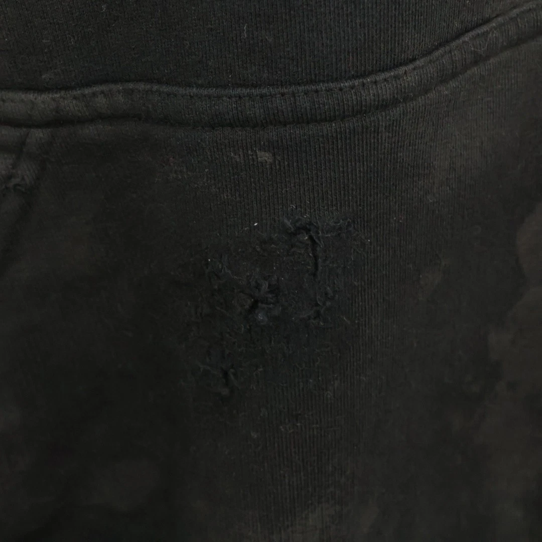 BALENCIAGA 23SS SKATER HOODIE Crash Dust Patch Pullover Nero 739024 TOVN3