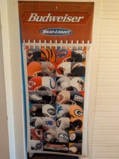 Budweiser Bud Light NFL Football Helmet Bar Banner 6ft Man Cave Advertising Sign