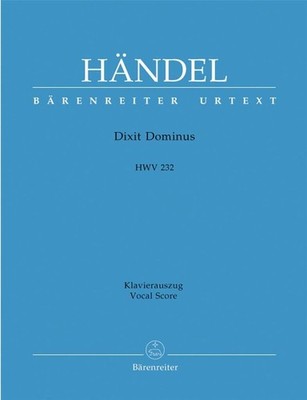 Dixit Dominus HWV 232 (Vocal Score) Mixed Voices Choir Music Handel Baerenreiter