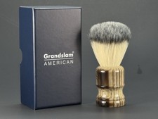 Synthetic Vegan Hair Shaving Brush Resin Handle 24mm Knot Man Dad Father Gift