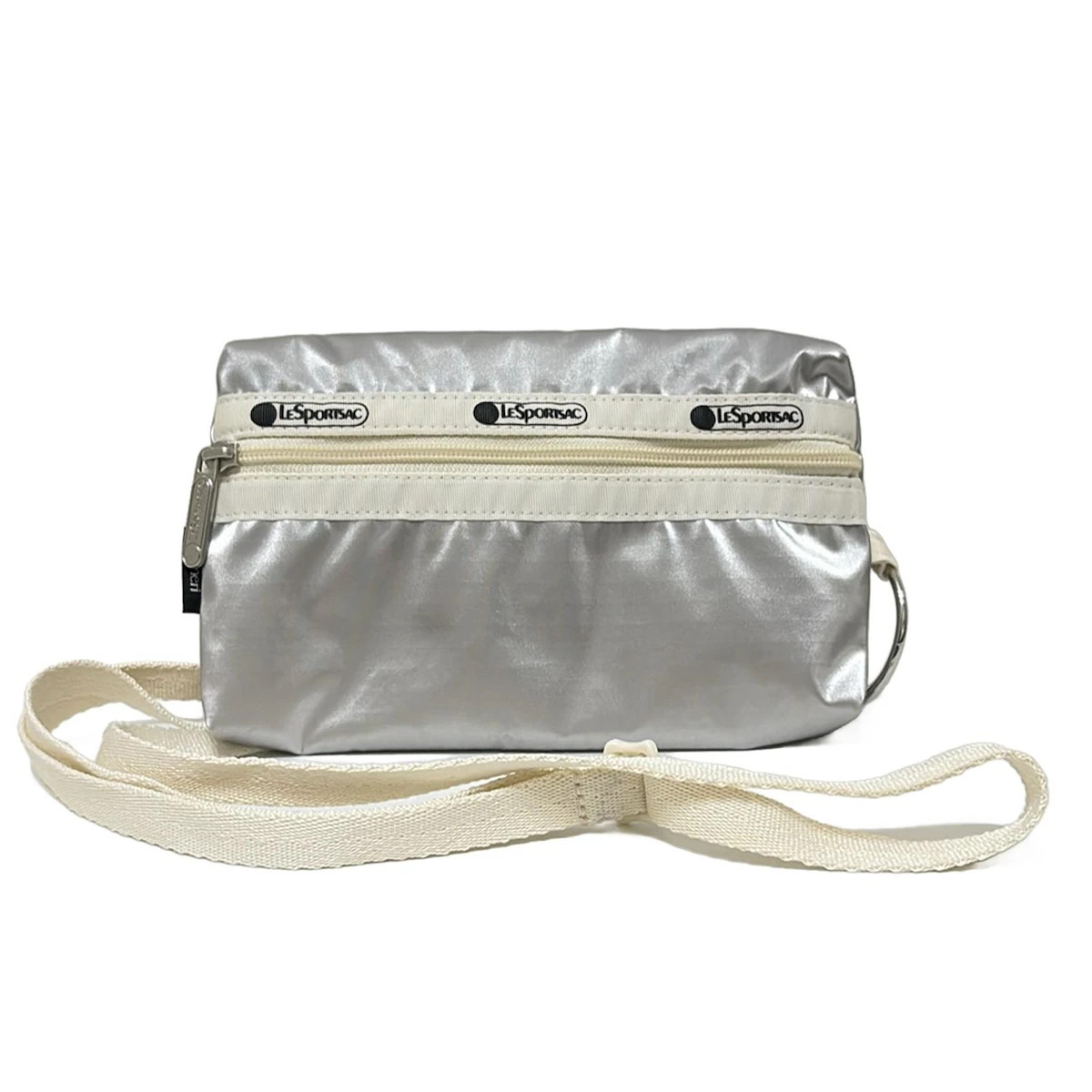 Auth AMERI - Silver Cream White Respo Nylon Chemi… - image 1