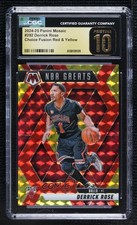2024 Mosaic Choice Fusion Red & Yellow Prizm 2/75 Derrick Rose #292 CGC 10 1rs6