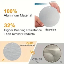 1pc Pine Forest Moon Night Metal Wall Art - 7.87 Inch Round Aluminum Vintage Nat