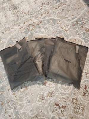 ESSENTIALS Men s Black Jogger Pants Cotton Drawstring Solid Size S