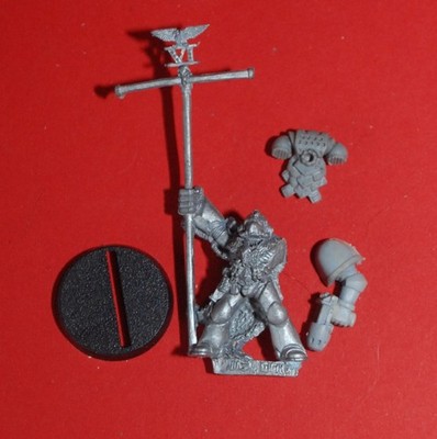 Warhammer 40k Space Marine - 5x Metall Space Wolf Standartenträger - (2. Auflage)