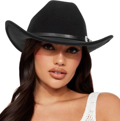 Womens Western-Cowboy-Hats Classic Felt-Hats - Rodeo Wide  display picture 1