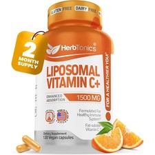 Liposomal Vitamin C Capsules 1500mg Immune Support 120 Count Pack of 1 