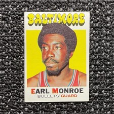 Topps 1971-72 Earl Monroe Baltimore Bullets Basketball #130 Base Set