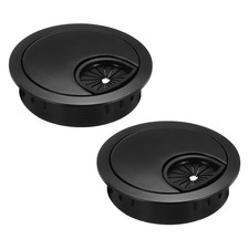2 Pcs Desk Grommet 2.07 Inch,Zinc Alloy Desk Hole Cover,52.5mm,Black