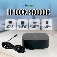 HP USB-C Universal G2 120W Docking Station for ProBook 450 G5 G6 G7 Laptops