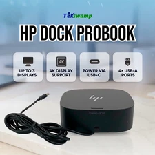 HP USB-C Universal G2 120W Docking Station for ProBook 450 G5 G6 G7 Laptops