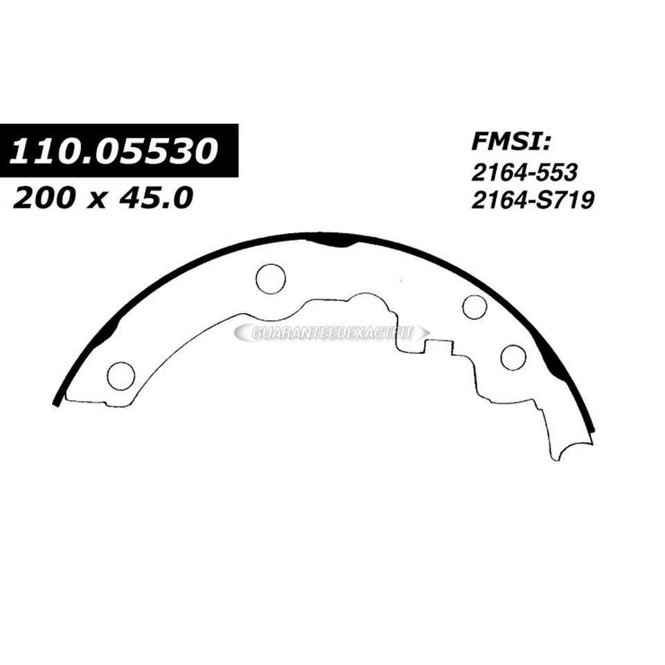 For Buick Skylark Oldsmobile Achieva Centric Rear Brake Shoe Set TCP - Image 2 of 2