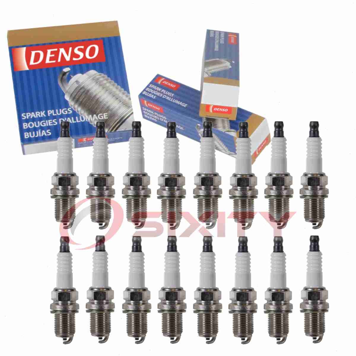 16 pc Denso Standard Spark Plugs for 2003-2004 Mercedes-Benz CLK500 5.0L V8 bu