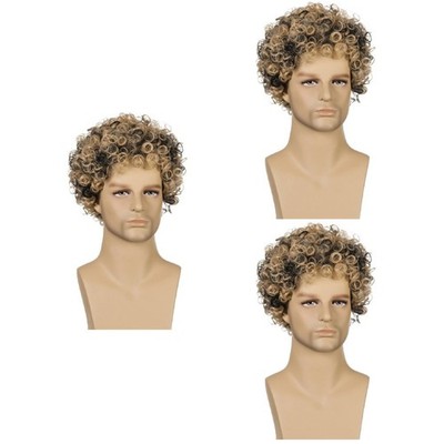  3 Pieces Perücken Perrücken Herren -Perücken Kurze Haarperücken Für Männer