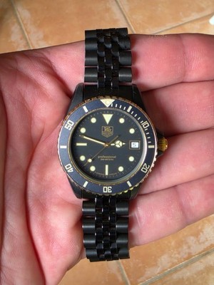 TAG Heuer 980.029L Mens 1000 Series Professional Quartz Watch Black PVD Jubilee