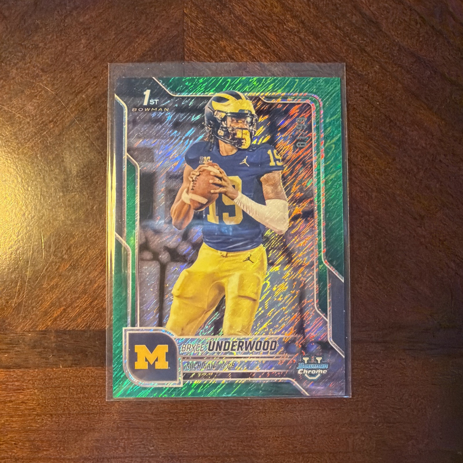 2025 Bowman U Chrome Bryce Underwood Green Shimmer 1st BOWMAN 1st PRINT 01/99