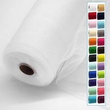 White Tulle Fabric Rolls 54 Inch by 40 Yards Fabric Tulle Bolt for Wedding Ch...