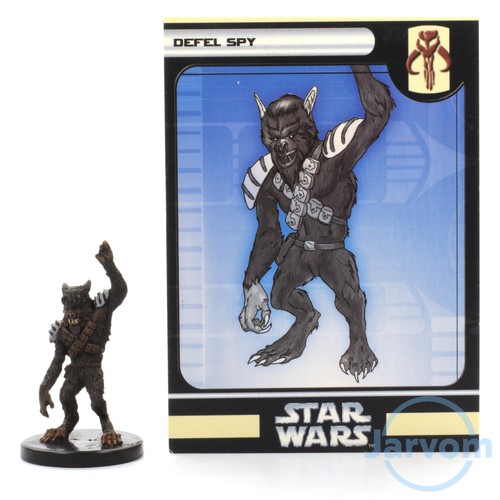 Star Wars Miniatures Bounty Hunters 28/60 Defel Spy w/ Card COMBO Ship