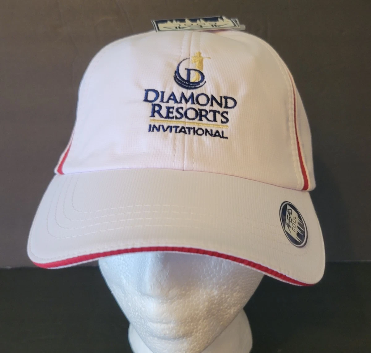 Tranquilo Golf Club Hat Diamond Resorts Invitational Cap Ahead White Mid Fit NEW