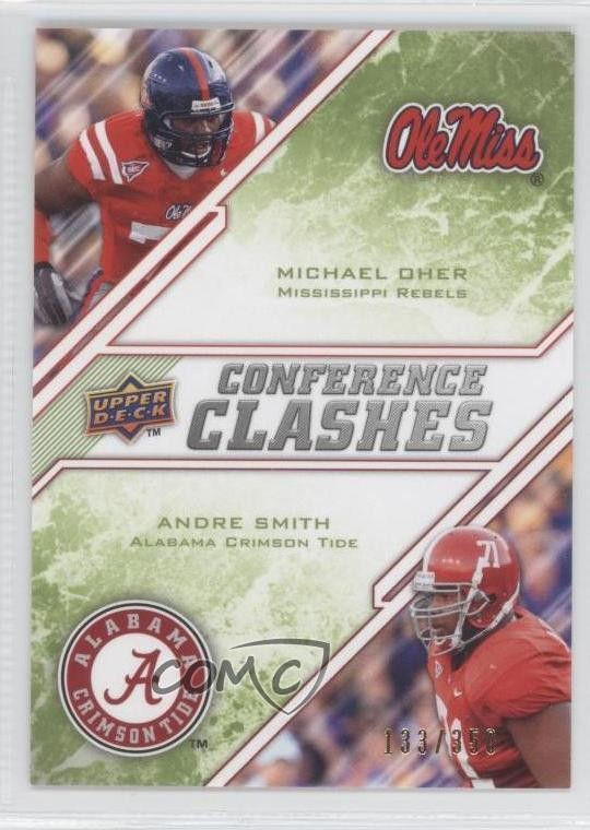 2009 Upper Deck Draft Edition Green /350 Andre Smith Michael Oher Rookie RC 0b5