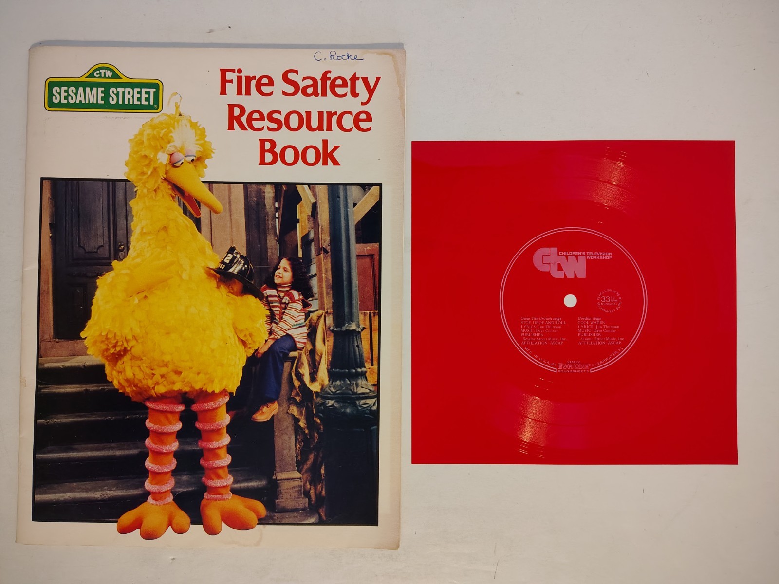Sesame Street Fire Safety Resource Book With Record - 1982