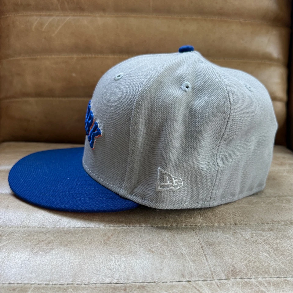 New Era Equipado New York Mets Gris/Azul/Naranja, Naranja UV 7-3/8 Usado Foto 4 de 4