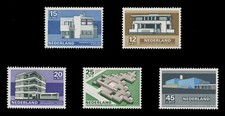 NETHERLANDS Sc# B 444-8, 1969 CONTEMPORARY ARCHITECTURE, MINT F-VF NH SET 
