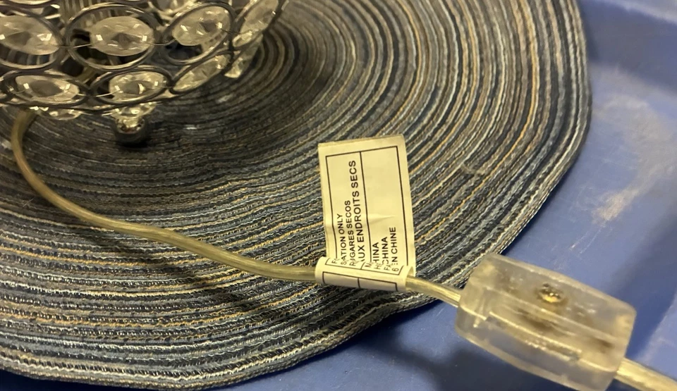 Elegant Crystal Ball GLOBE Circle Accent Lamp/Light Chrome Plate Finish - Image 3 of 4