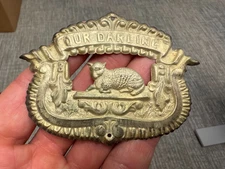 Coffin Casket Plate Plaque Our Darling Child Funeral Mortuary 1920's-1930's