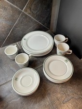 Vintage US Forest Service USFS Buffalo China Dish Set Plates Saucers Mugs 12