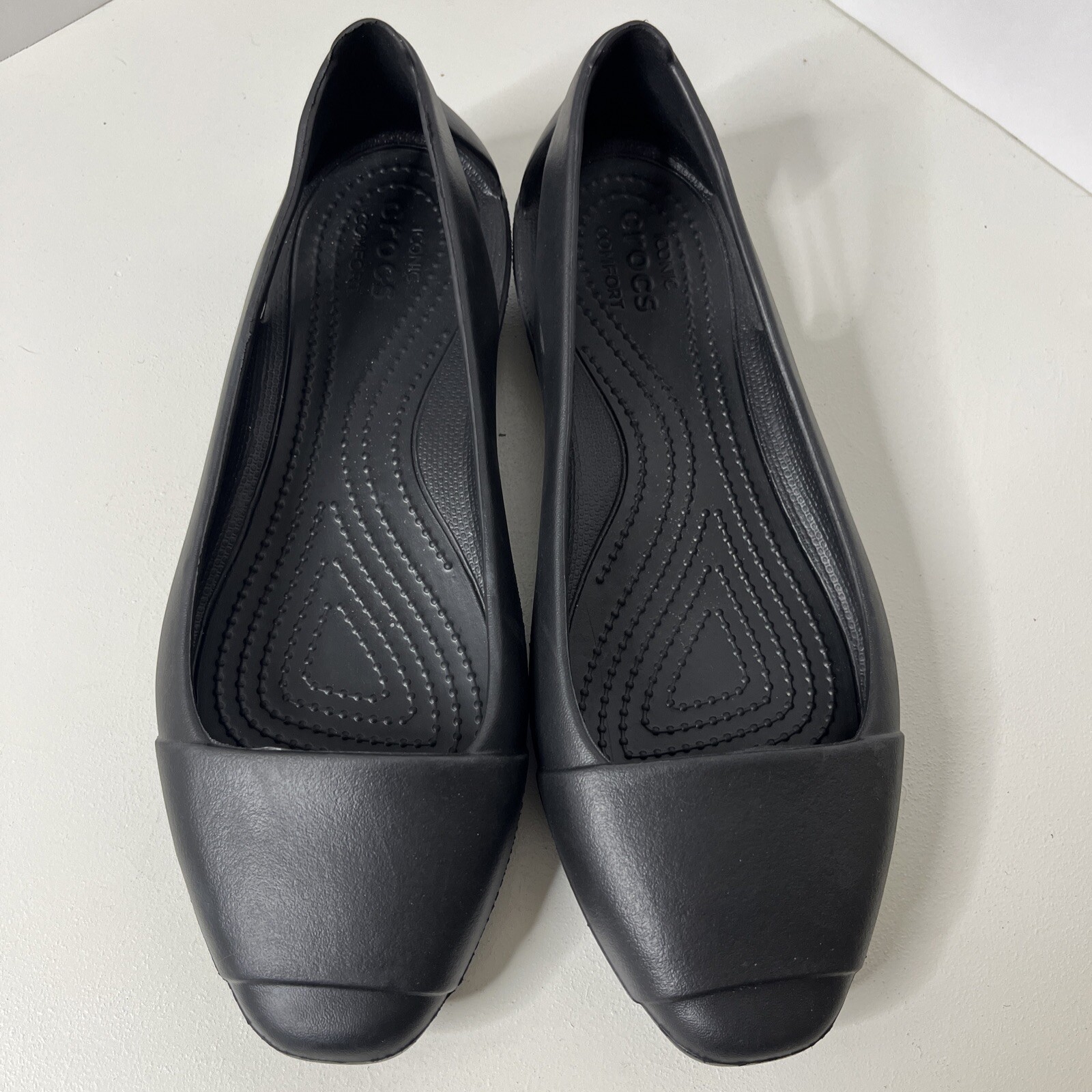 Crocs Kadee Black Ballet Flats for Women Size W 8 Slip-On Mary Jane Sandals-image