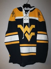 New NCAA West Virginia Mountaineers old time mid weight cotton hoodie men M