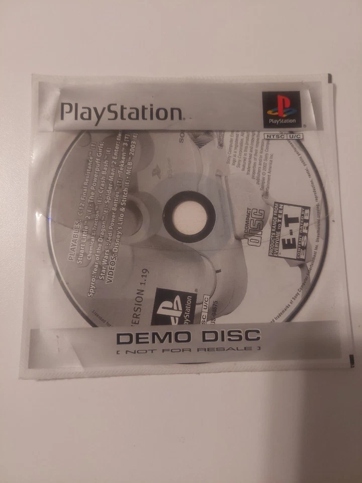 PLAYSTATION 1 KIOSK DEMO DISC 2002 Version 1.19 "Not For Resale" - ( Opened ) - Image 4 of 4